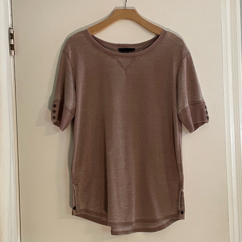 Jane and Delancey Short Sleeve Top in Mauve